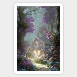 Whimsical Witch Cottage Sticker